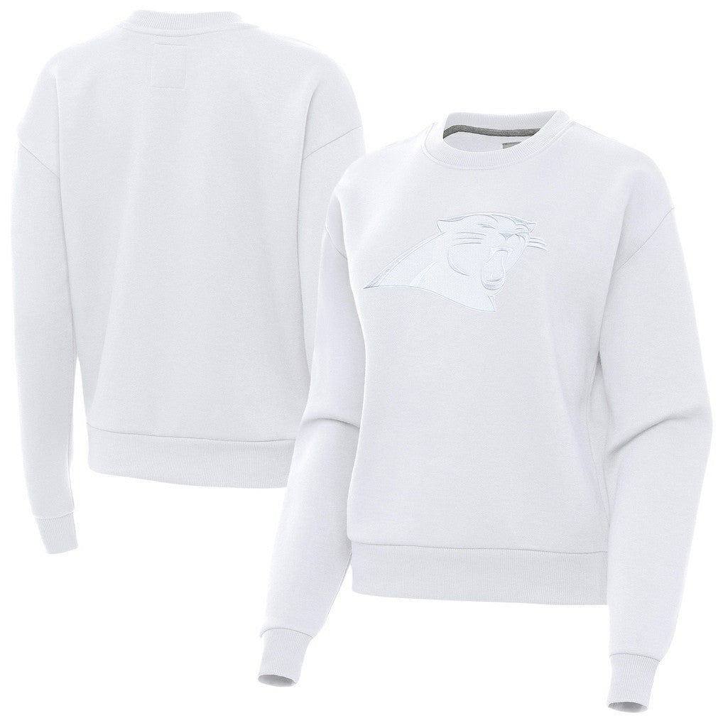 Carolina Panthers Antigua Women's Victory Pullover Sweatshirt White | NFL