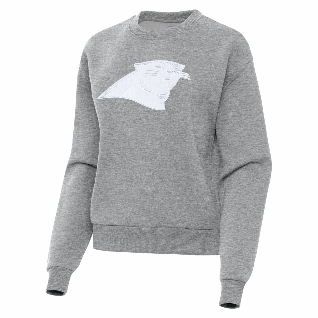 Carolina Panthers Antigua Women's Victory Pullover Sweatshirt Heather Gray | NFL