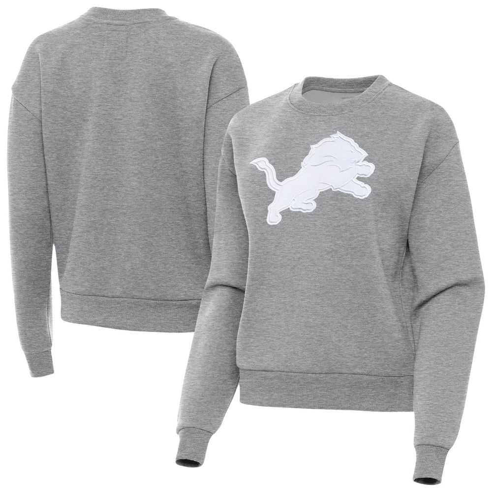 Detroit Lions Antigua Women's Victory Pullover Sweatshirt Heather Gray | NFL
