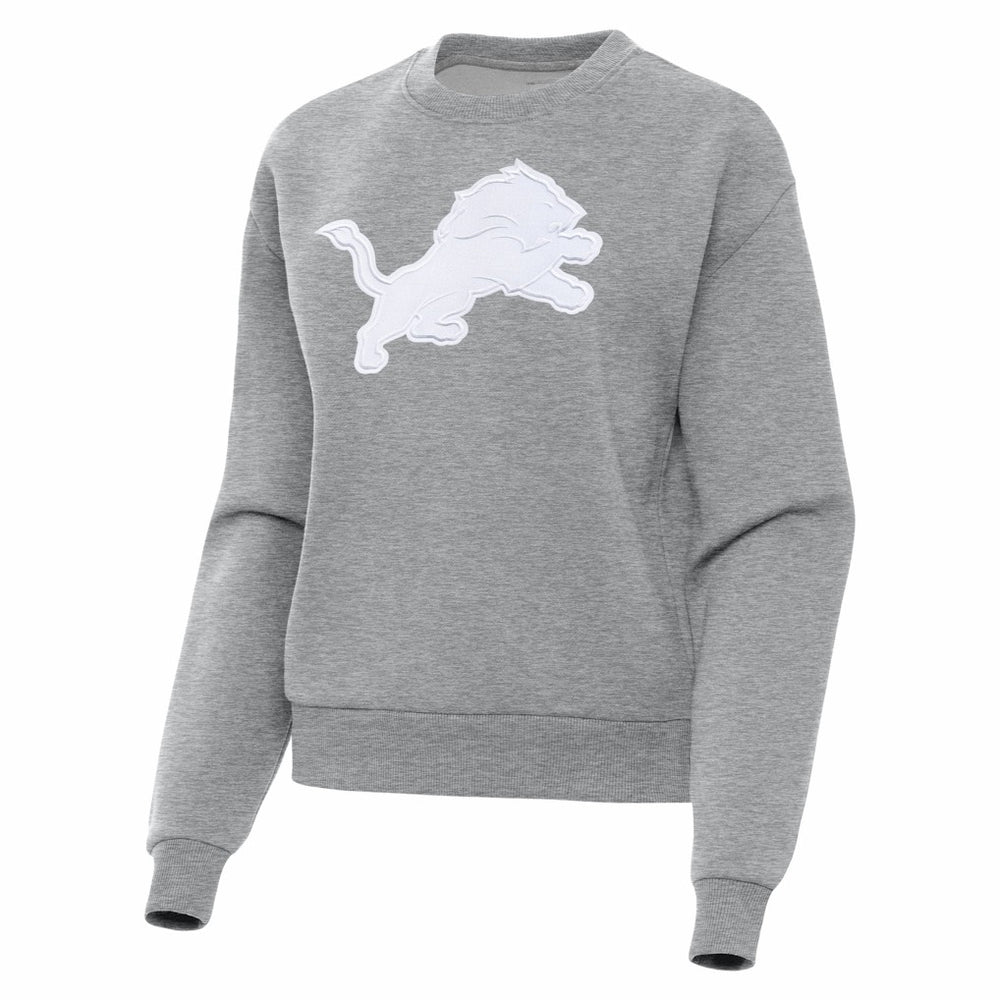 Detroit Lions Antigua Women's Victory Pullover Sweatshirt Heather Gray | NFL