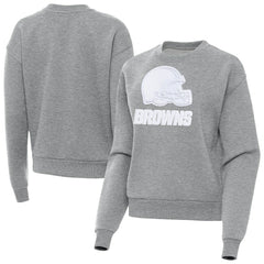 Cleveland Browns Antigua Women's Victory Pullover Sweatshirt Heather Gray | NFL