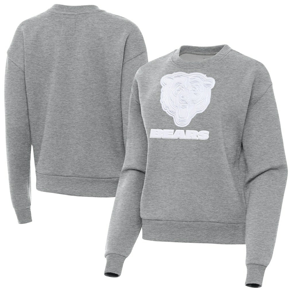Chicago Bears Antigua Women's Victory Pullover Sweatshirt Heather Gray | NFL