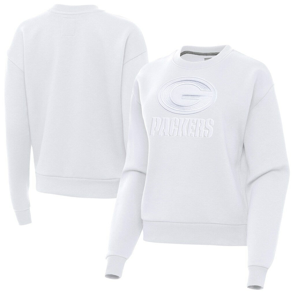 Green Bay Packers Antigua Women's Victory Pullover Sweatshirt White | NFL