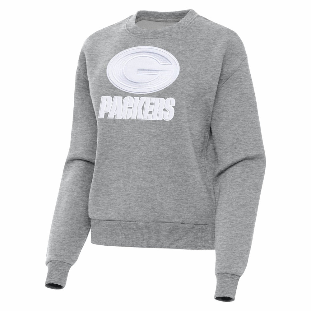Green Bay Packers Antigua Women's Victory Pullover Sweatshirt Heather Gray | NFL