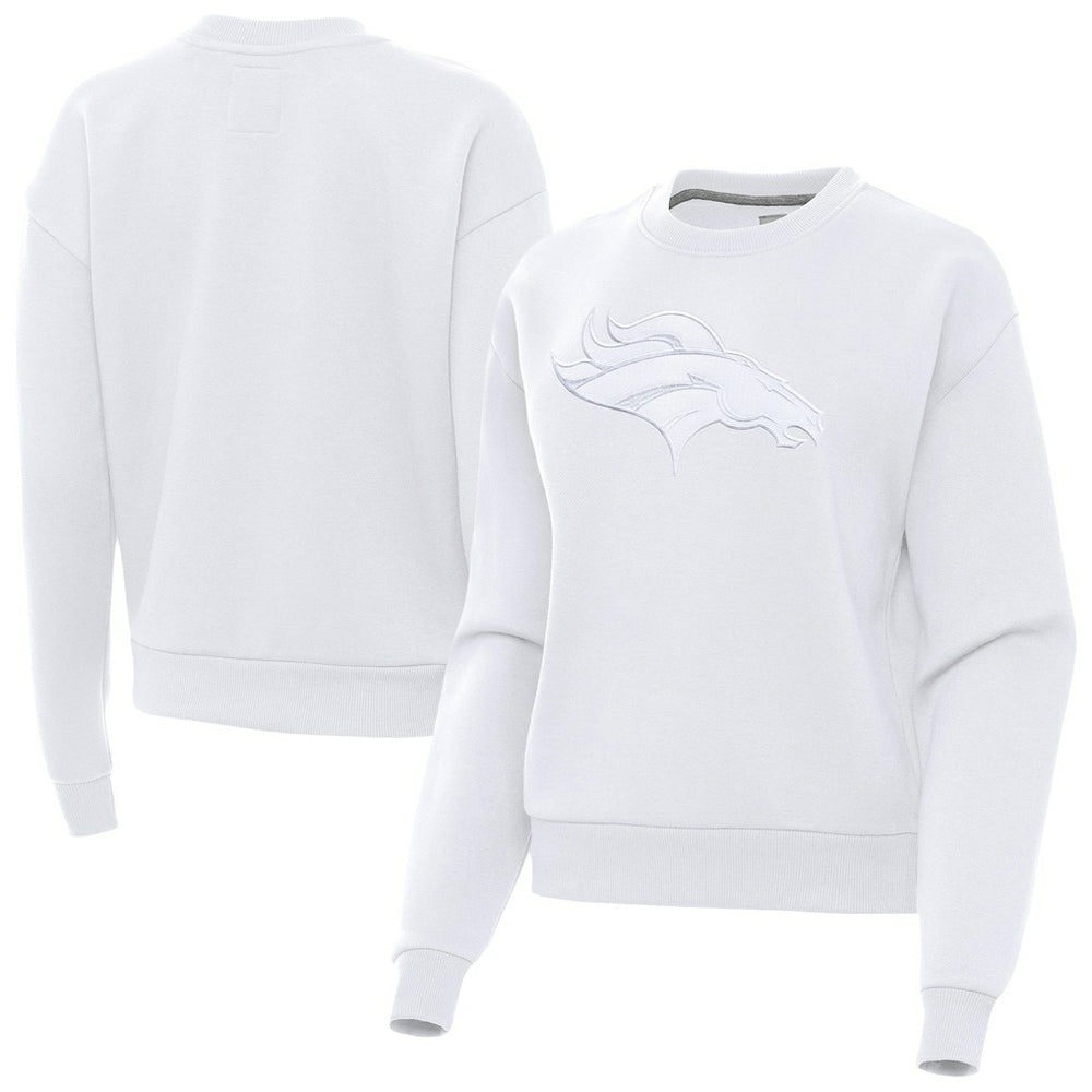 Denver Broncos Antigua Women's Victory Pullover Sweatshirt White | NFL