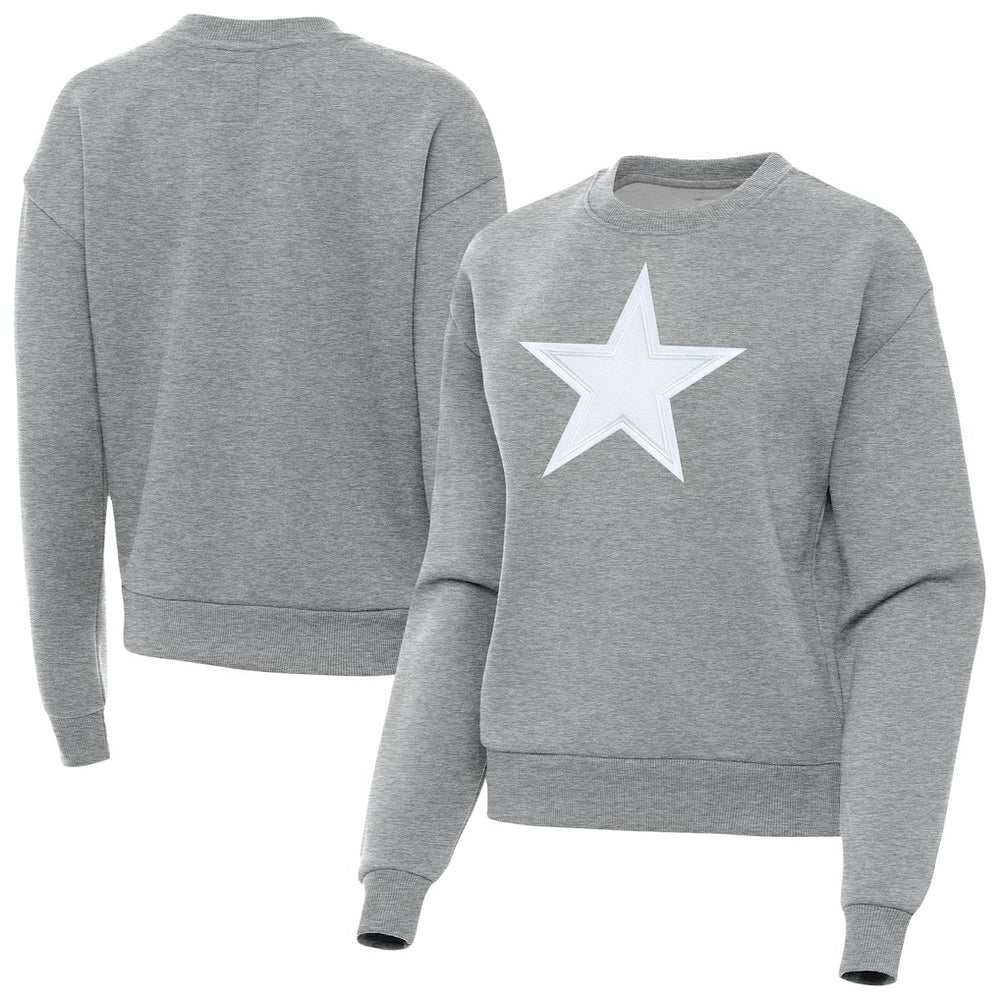Dallas Cowboys Antigua Women's Victory Pullover Sweatshirt Heather Gray | NFL