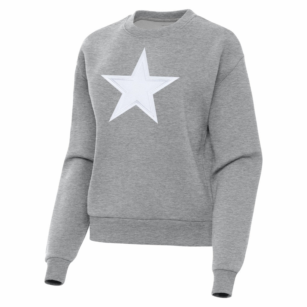 Dallas Cowboys Antigua Women's Victory Pullover Sweatshirt Heather Gray | NFL