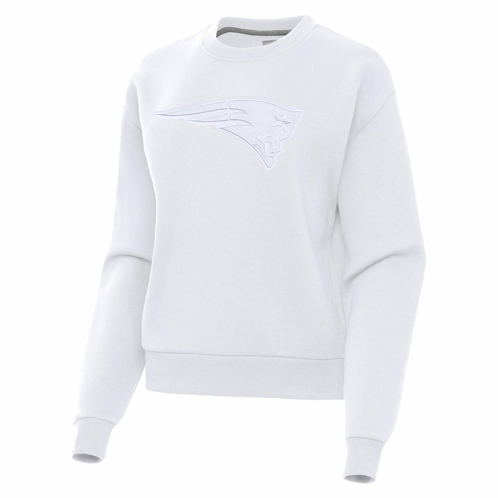 New England Patriots Antigua Women's Victory Pullover Sweatshirt White | NFL