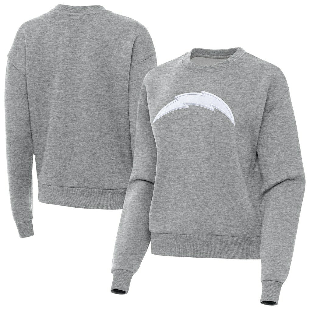 Los Angeles Chargers Antigua Women's Victory Pullover Sweatshirt Heather Gray | NFL