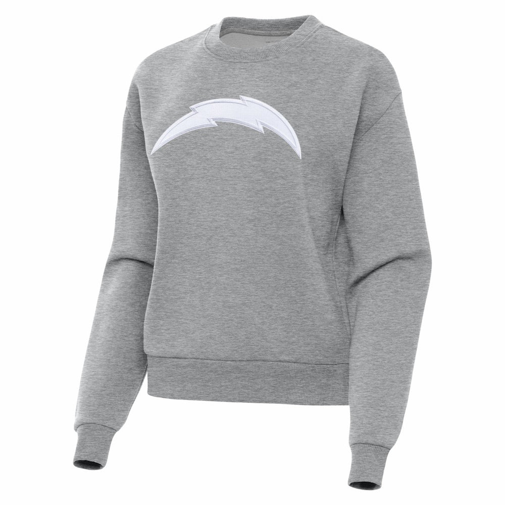 Los Angeles Chargers Antigua Women's Victory Pullover Sweatshirt Heather Gray | NFL