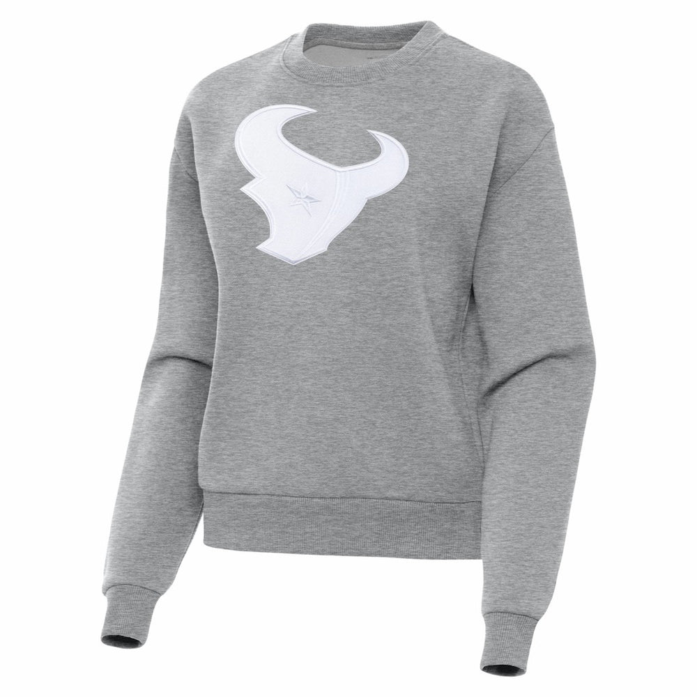 Houston Texans Antigua Women's Victory Pullover Sweatshirt Heather Gray | NFL