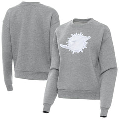 Miami Dolphins Antigua Women's Victory Pullover Sweatshirt Heather Gray | NFL