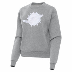 Miami Dolphins Antigua Women's Victory Pullover Sweatshirt Heather Gray | NFL