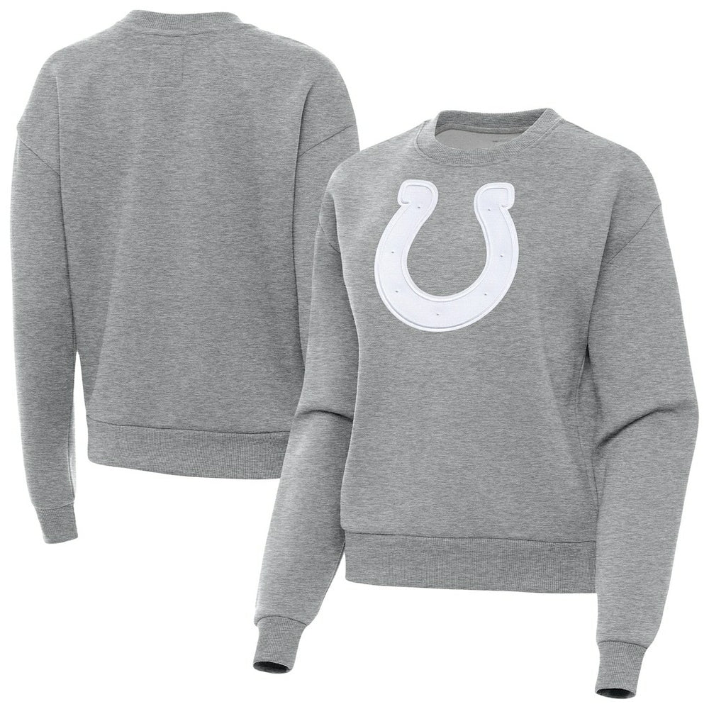 Indianapolis Colts Antigua Women's Victory Pullover Sweatshirt Heather Gray | NFL