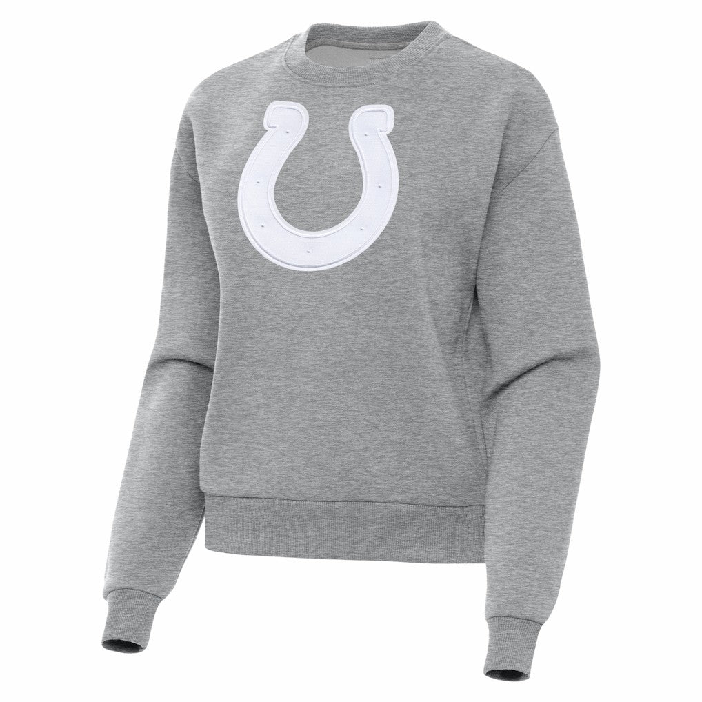 Indianapolis Colts Antigua Women's Victory Pullover Sweatshirt Heather Gray | NFL