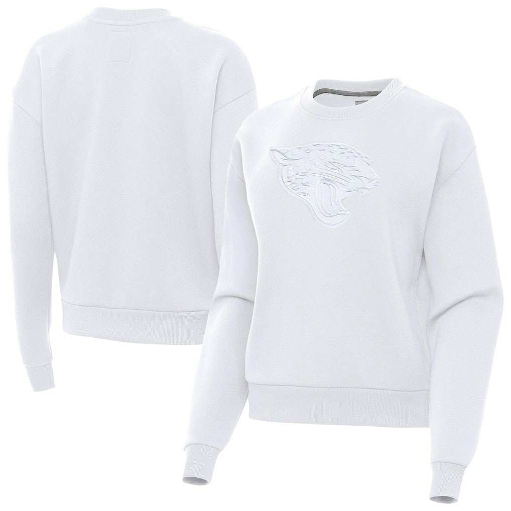 Jacksonville Jaguars Antigua Women's Victory Pullover Sweatshirt White | NFL