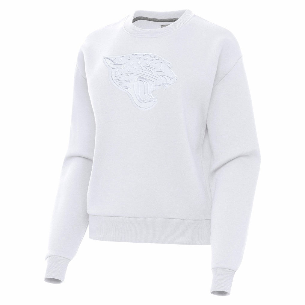Jacksonville Jaguars Antigua Women's Victory Pullover Sweatshirt White | NFL