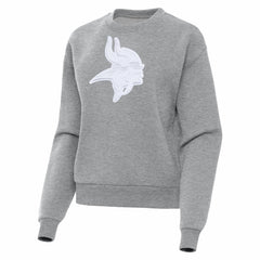 Minnesota Vikings Antigua Women's Victory Pullover Sweatshirt Heather Gray | NFL