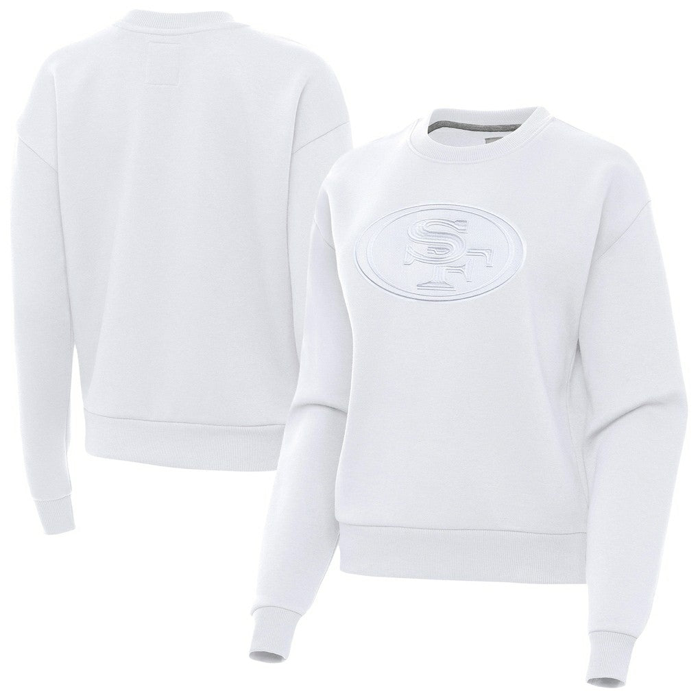 San Francisco 49ers Antigua Women's Victory Pullover Sweatshirt White | NFL