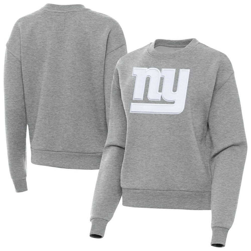 New York Giants Antigua Women's Victory Pullover Sweatshirt Heather Gray | NFL
