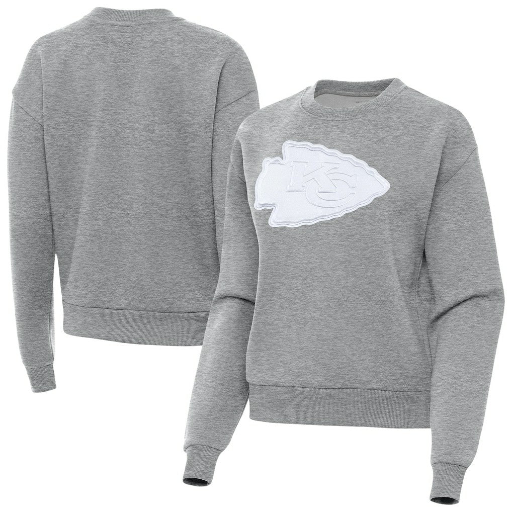 Kansas City Chiefs Antigua Women's Victory Pullover Sweatshirt Heather Gray | NFL