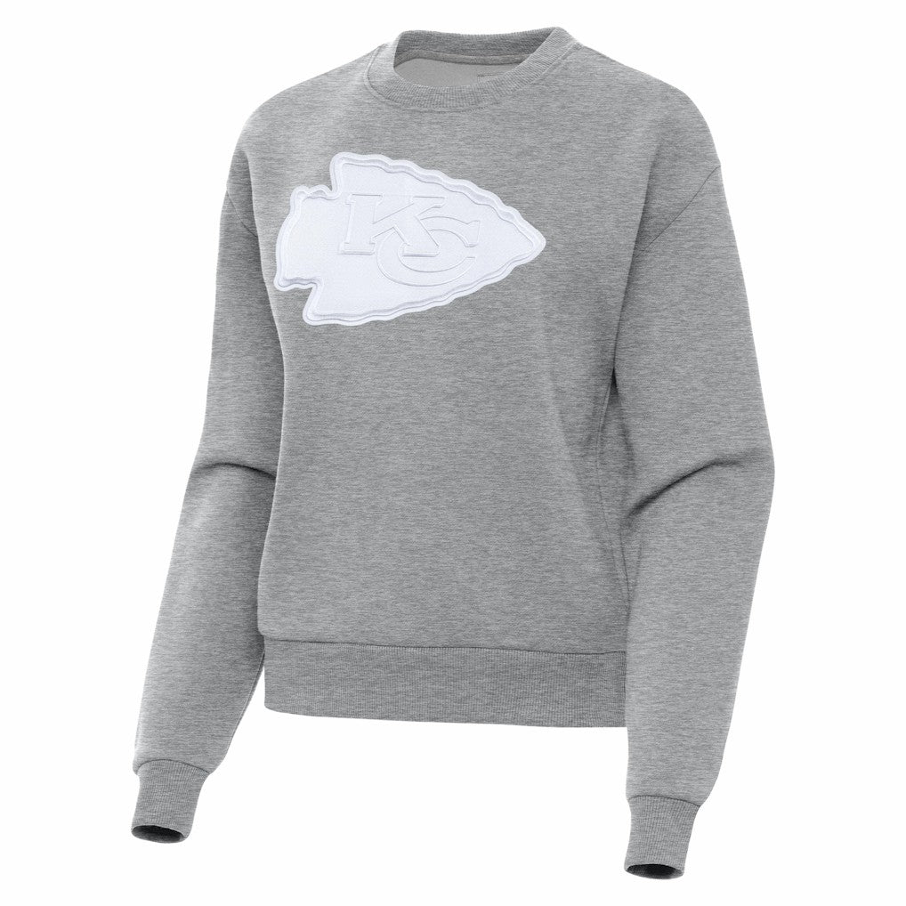 Kansas City Chiefs Antigua Women's Victory Pullover Sweatshirt Heather Gray | NFL