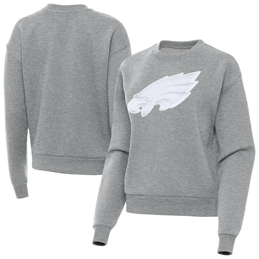 Philadelphia Eagles Antigua Women's Victory Pullover Sweatshirt Heather Gray | NFL