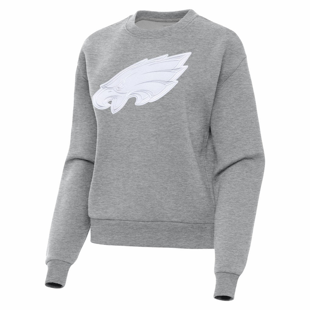 Philadelphia Eagles Antigua Women's Victory Pullover Sweatshirt Heather Gray | NFL