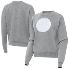 Pittsburgh Steelers Antigua Women's Victory Pullover Sweatshirt Heather Gray | NFL