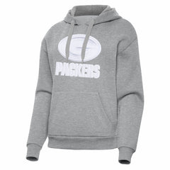 Green Bay Packers Antigua Women's Victory Pullover Hoodie Heather Gray | NFL
