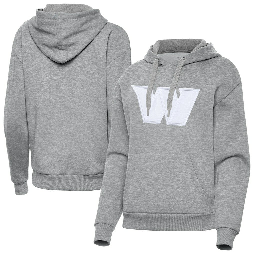 Washington Commanders Antigua Women's Victory Pullover Hoodie Heather Gray | NFL