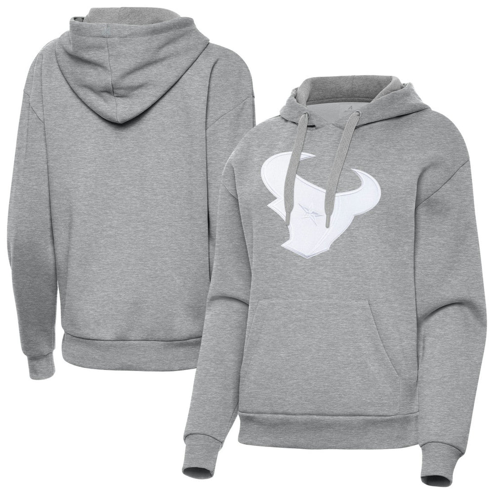 Houston Texans Antigua Women's Victory Pullover Hoodie Heather Gray | NFL