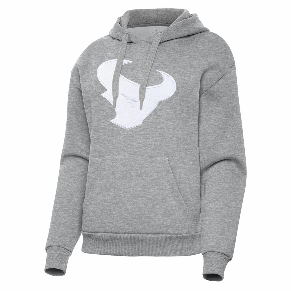 Houston Texans Antigua Women's Victory Pullover Hoodie Heather Gray | NFL