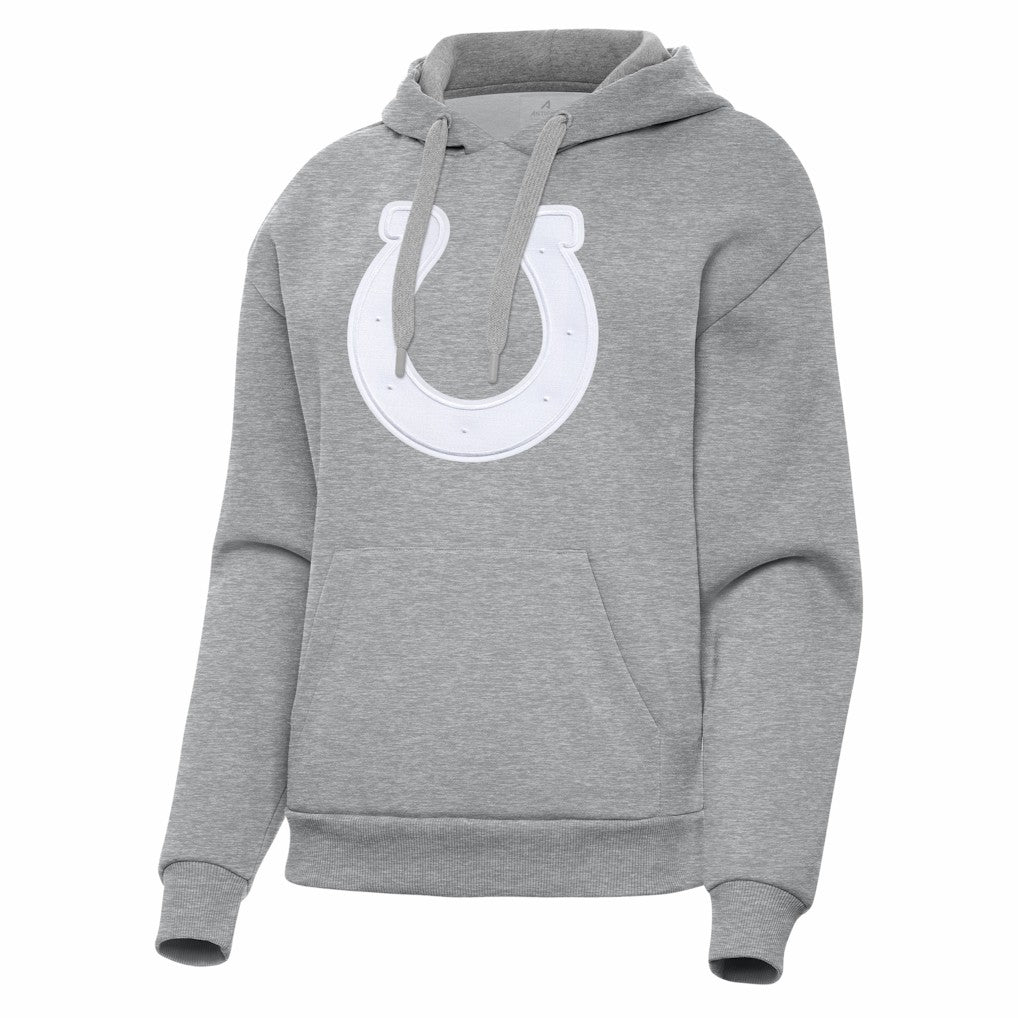 Indianapolis Colts Antigua Women's Victory Pullover Hoodie Heather Gray | NFL