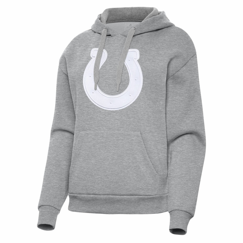 Indianapolis Colts Antigua Women's Victory Pullover Hoodie Heather Gray | NFL