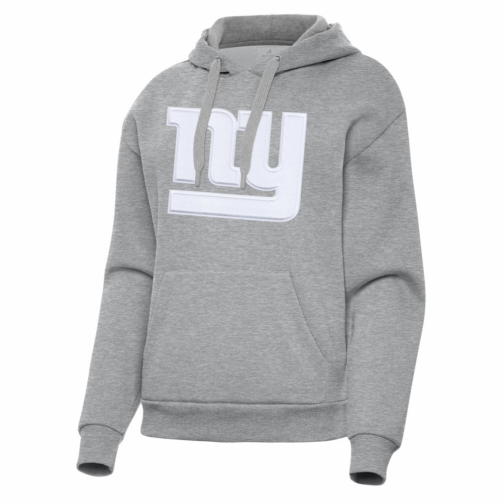 New York Giants Antigua Women's Victory Pullover Hoodie Heather Gray | NFL