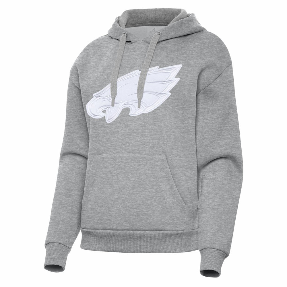 Philadelphia Eagles Antigua Women's Victory Pullover Hoodie Heather Gray | NFL