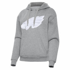 Philadelphia Eagles Antigua Women's Victory Pullover Hoodie Heather Gray | NFL