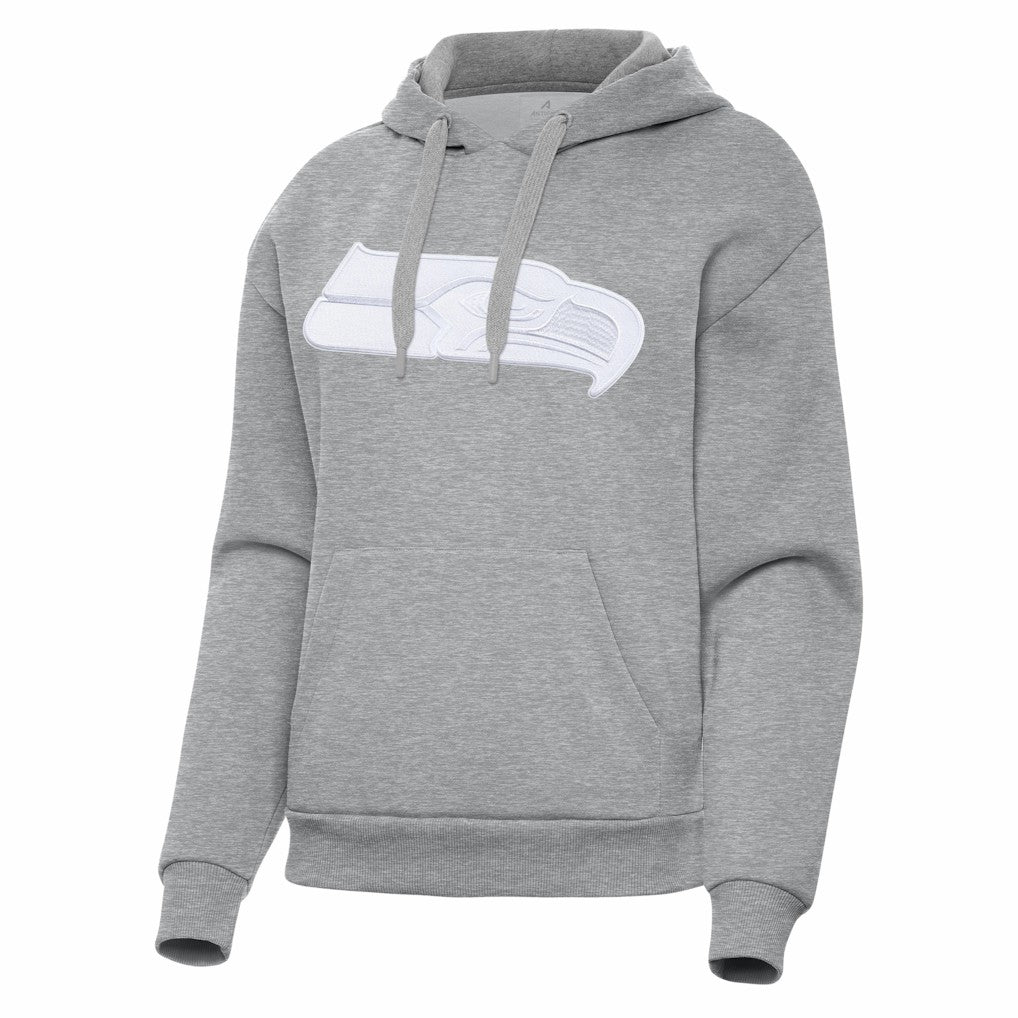 Seattle Seahawks Antigua Women's Victory Pullover Hoodie Heather Gray | NFL