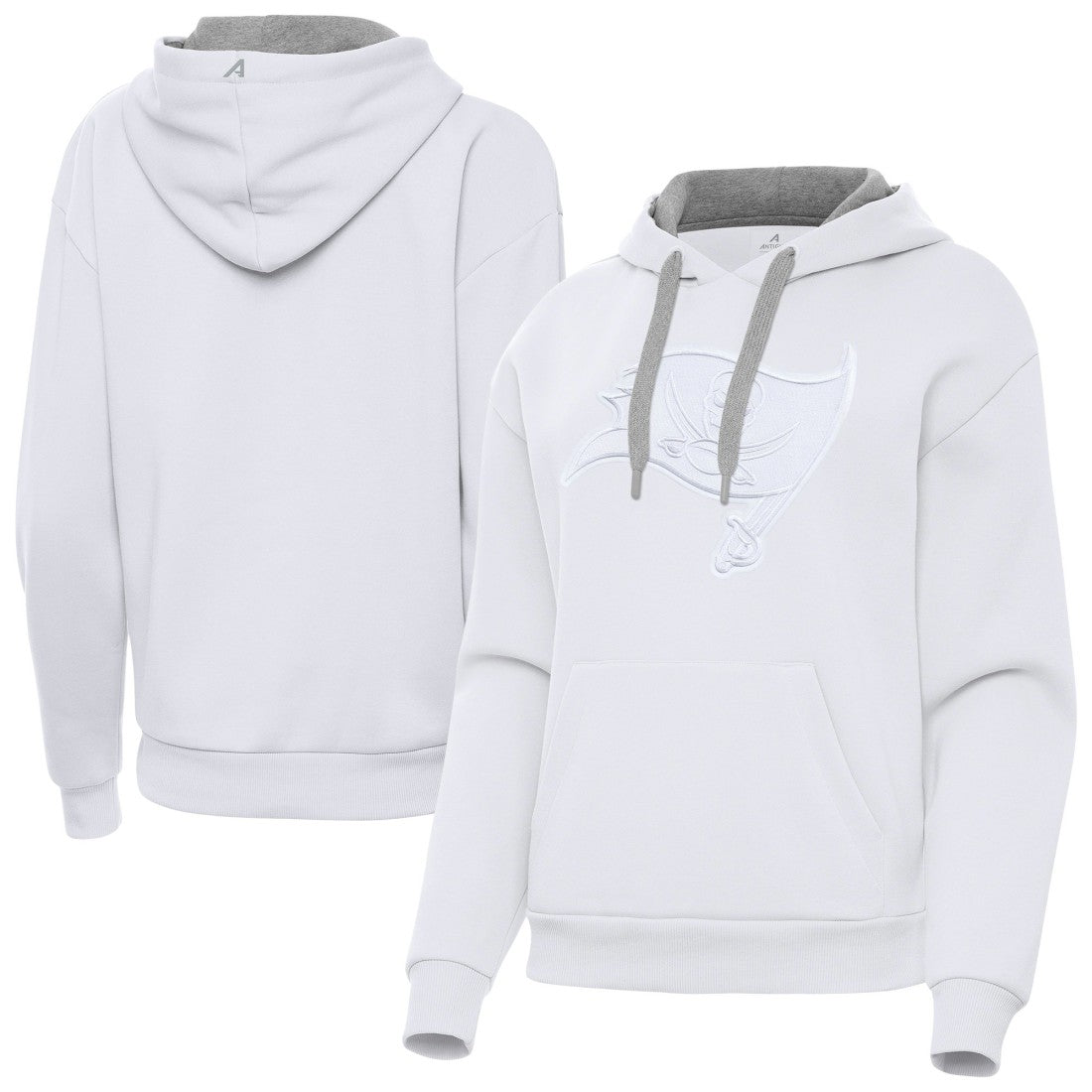 Tampa Bay Buccaneers Antigua Women's Victory Pullover Hoodie White | NFL