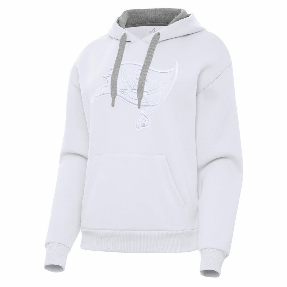 Tampa Bay Buccaneers Antigua Women's Victory Pullover Hoodie White | NFL
