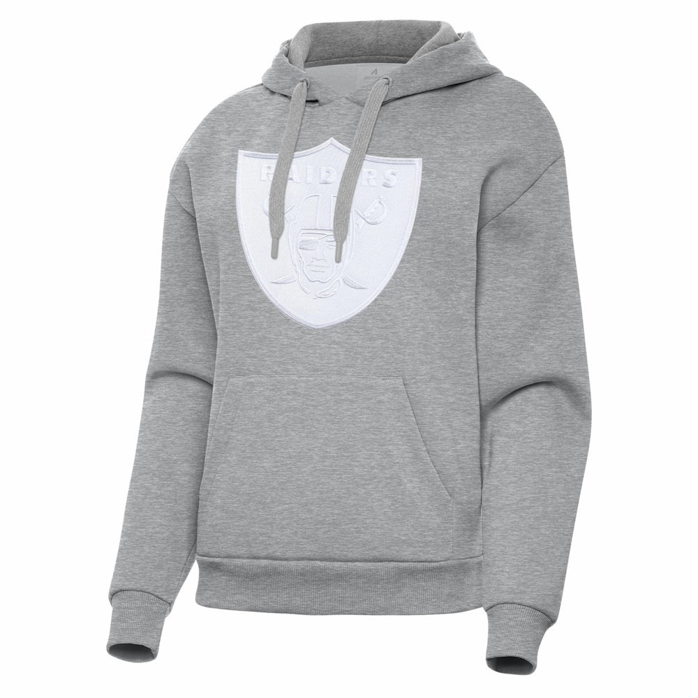 Las Vegas Raiders Antigua Women's Victory Pullover Hoodie Heather Gray | NFL
