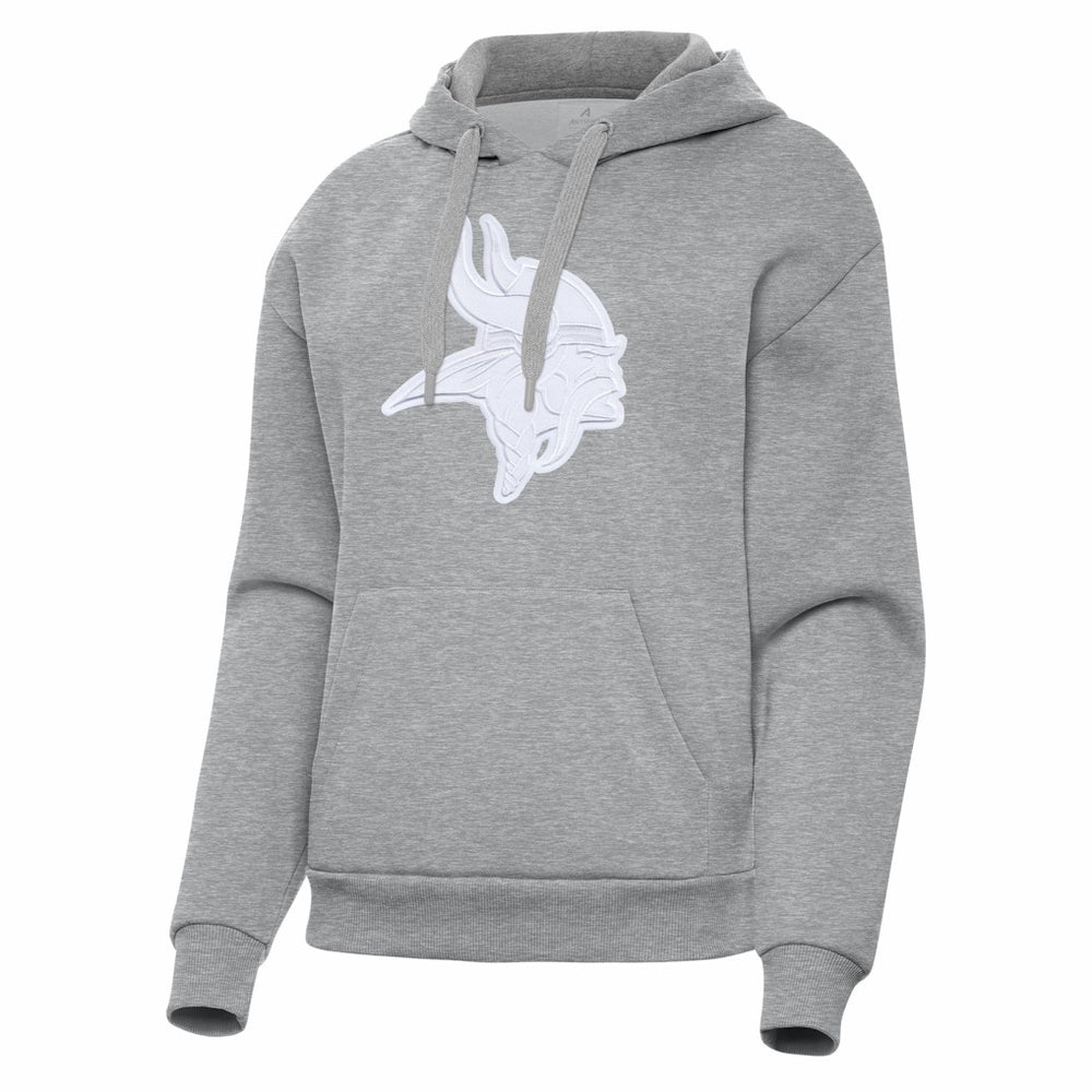 Minnesota Vikings Antigua Women's Victory Pullover Hoodie Heather Gray | NFL
