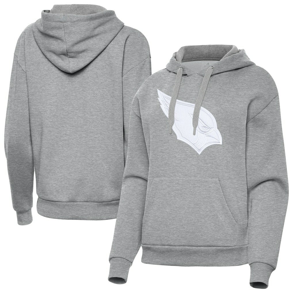 Arizona Cardinals Antigua Women's Victory Pullover Hoodie Heather Gray | NFL