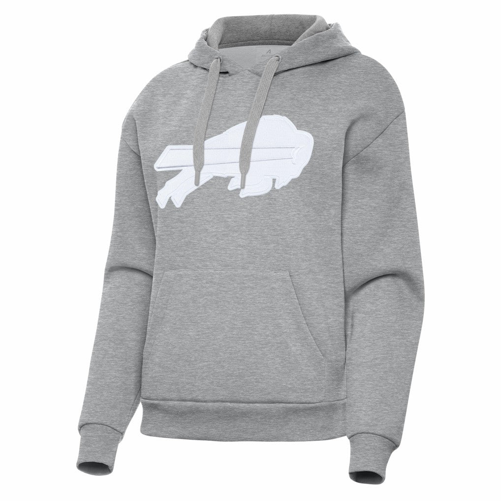 Buffalo Bills Antigua Women's Victory Pullover Hoodie Heather Gray | NFL