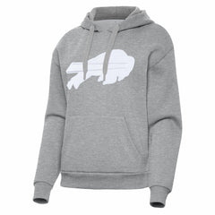 Buffalo Bills Antigua Women's Victory Pullover Hoodie Heather Gray | NFL