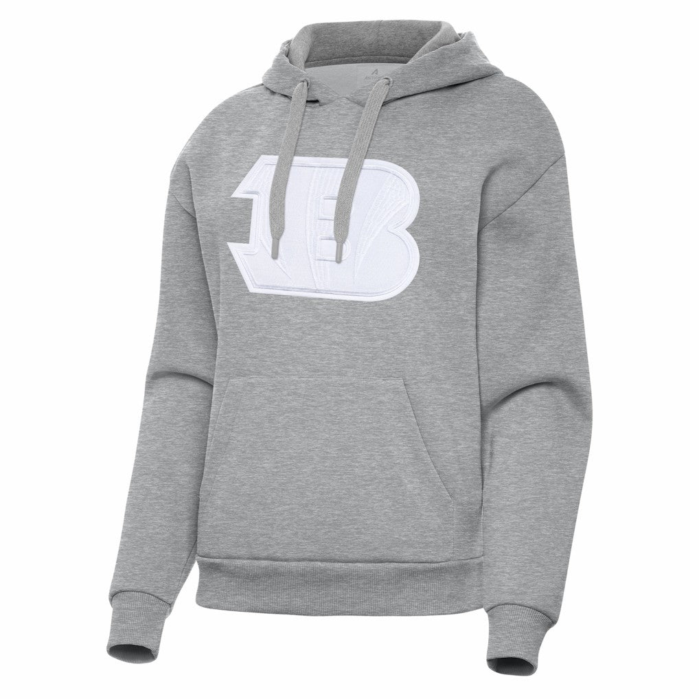 Cincinnati Bengals Antigua Women's Victory Pullover Hoodie Heather Gray | NFL