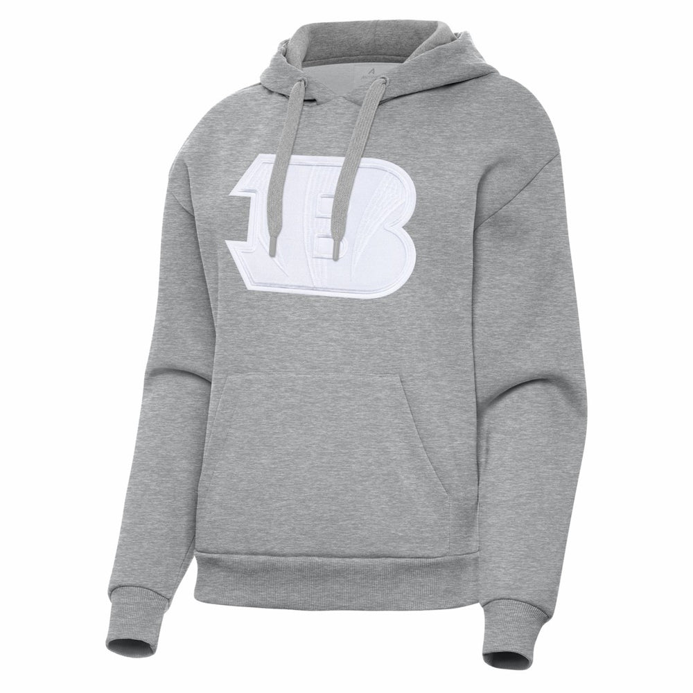 Cincinnati Bengals Antigua Women's Victory Pullover Hoodie Heather Gray | NFL