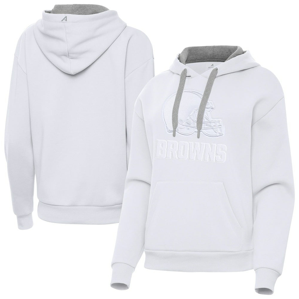 Cleveland Browns Antigua Women's Victory Pullover Hoodie White | NFL