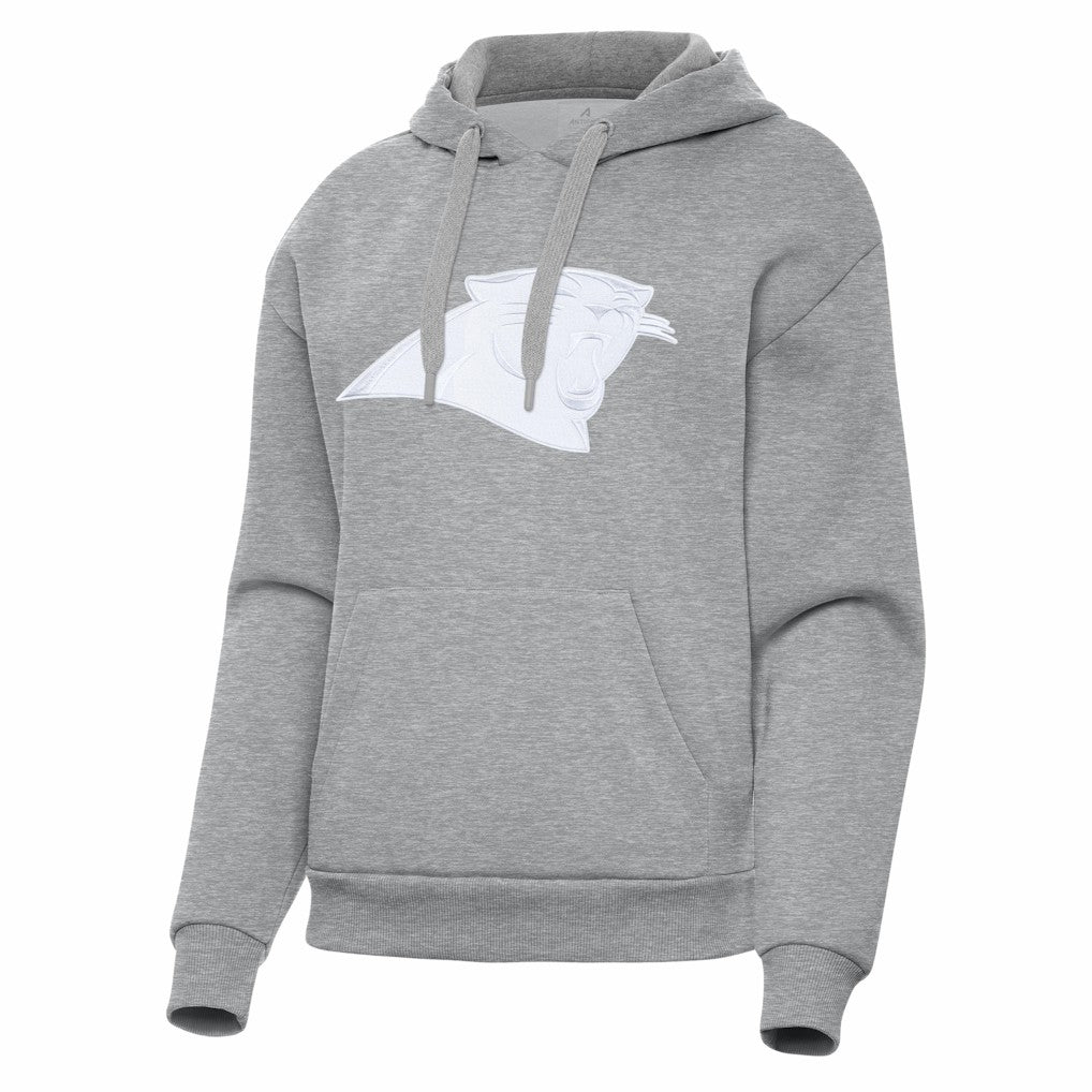 Carolina Panthers Antigua Women's Victory Pullover Hoodie Heather Gray | NFL